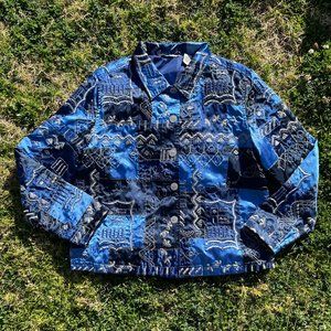 VTG Unisex French Laundry Satin Blue Button Down